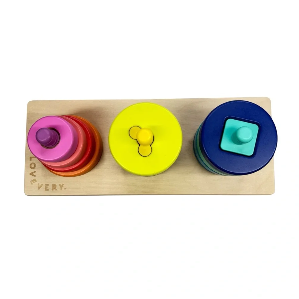 LOVEVERY Twist & Pivot Pattern Puzzle Stack toy.